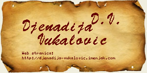 Đenadija Vukalović vizit kartica